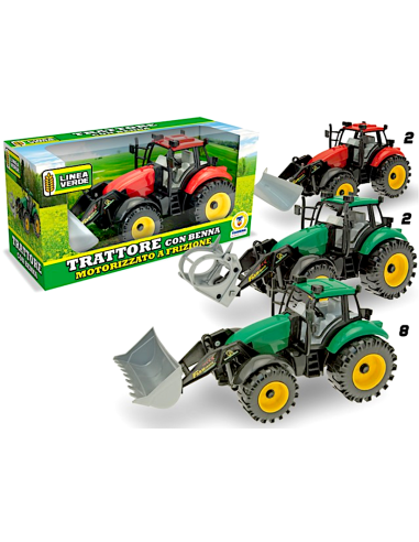 PRESCOLARI: vendita online LINEA VERDE TRATTORE GIOCATTOLO A FRIZIONE CON BENNA ASSORTITO in offerta