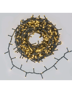 LUCI DI NATALE: vendita online Catena MiniCluster Ø6cm 30m StarFall Light 1660 LED Bianco Caldo, Luci Natalizie Steady+Chasin...