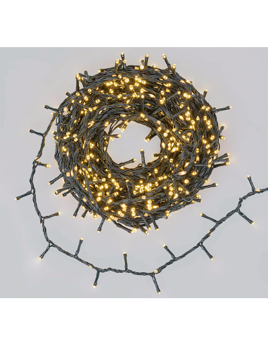 LUCI DI NATALE: vendita online Catena MiniCluster Ø6cm 30m StarFall Light 1660 LED Bianco Caldo, Luci Natalizie Steady+Chasin...