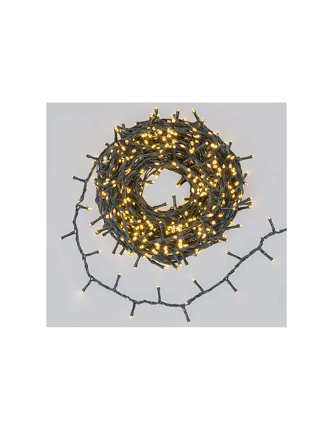 LUCI DI NATALE: vendita online Catena MiniCluster Ø6cm 30m StarFall Light 1660 LED Bianco Caldo, Luci Natalizie Steady+Chasin...