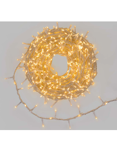 LUCI DI NATALE: vendita online Catena MiniCluster Ø6cm 30m StarFall Light 1660 LED Bianco Caldo Cavo Trasparente in offerta