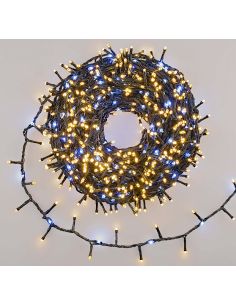 LUCI DI NATALE: vendita online Catena MiniCluster Ø6cm 30m StarFall Light 1660 LED Bianco Caldo e Bianco in offerta