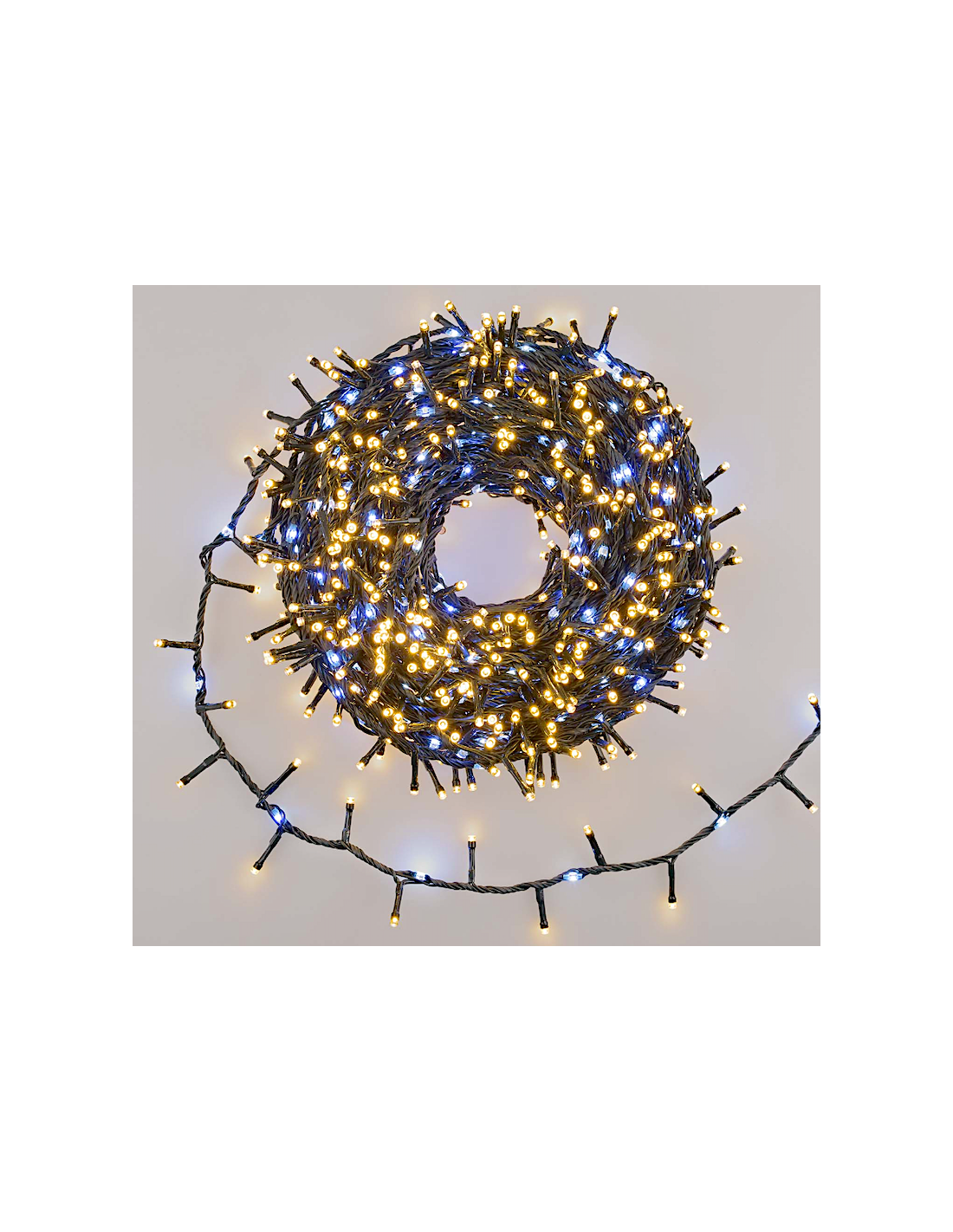 LUCI DI NATALE: vendita online Catena MiniCluster Ø6cm 30m StarFall Light 1660 LED Bianco Caldo e Bianco in offerta