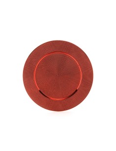 SOTTOPIATTI: vendita online Sottopiatto natalizio rosso lucido Ø33cm in plastica, accessorio elegante per tavola di Natale in...