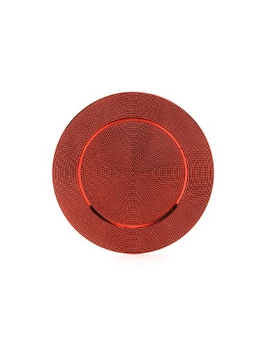 SOTTOPIATTI: vendita online Sottopiatto natalizio rosso lucido Ø33cm in plastica, accessorio elegante per tavola di Natale in...