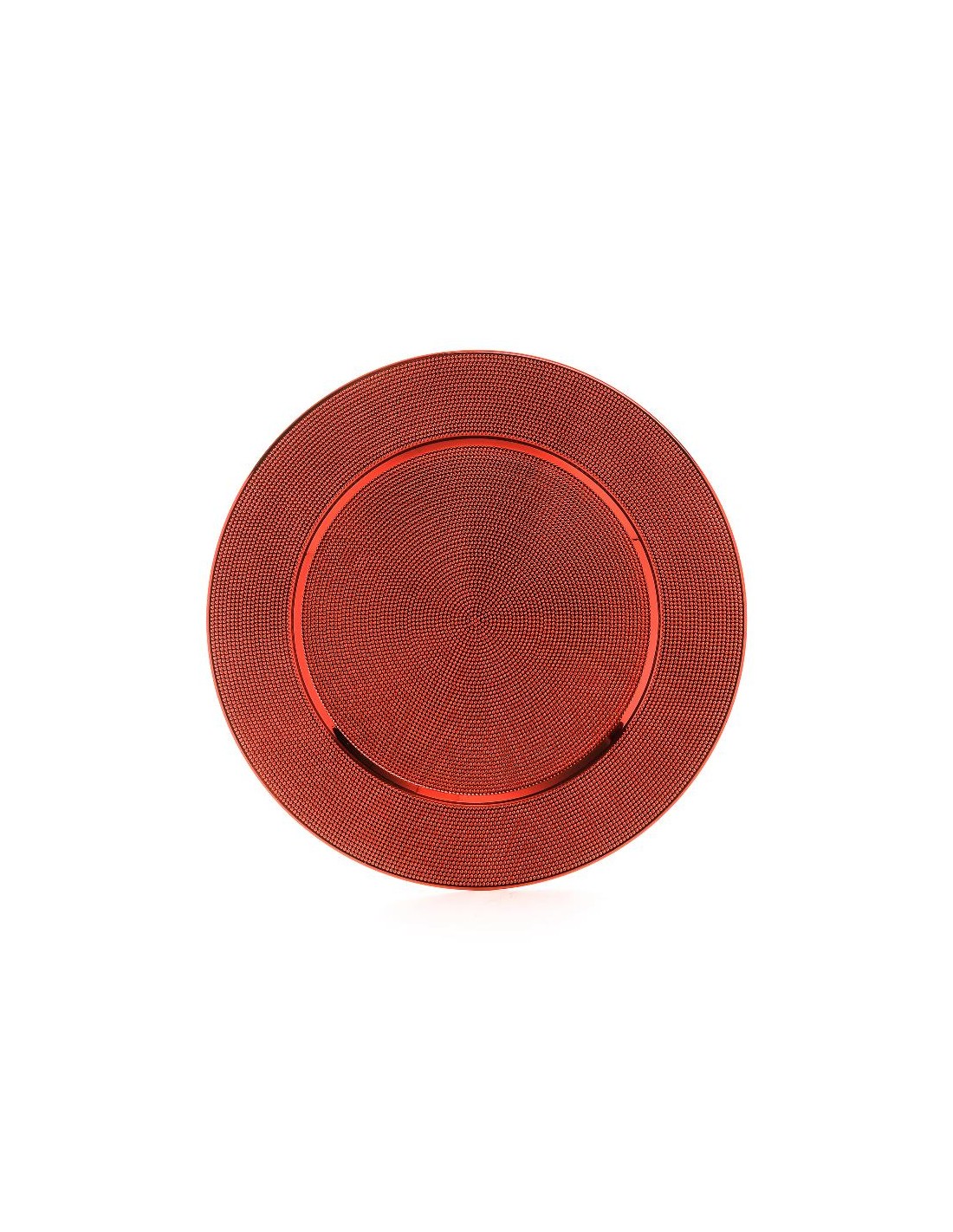 SOTTOPIATTI: vendita online Sottopiatto natalizio rosso lucido Ø33cm in plastica, accessorio elegante per tavola di Natale in...