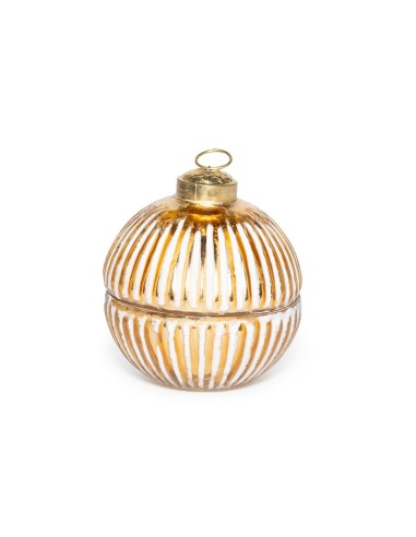 CANDELE E GIROCANDELE: vendita online Candela profumata palla di vetro oro 8x8,5cm, decorazione natalizia elegante, profumo d...