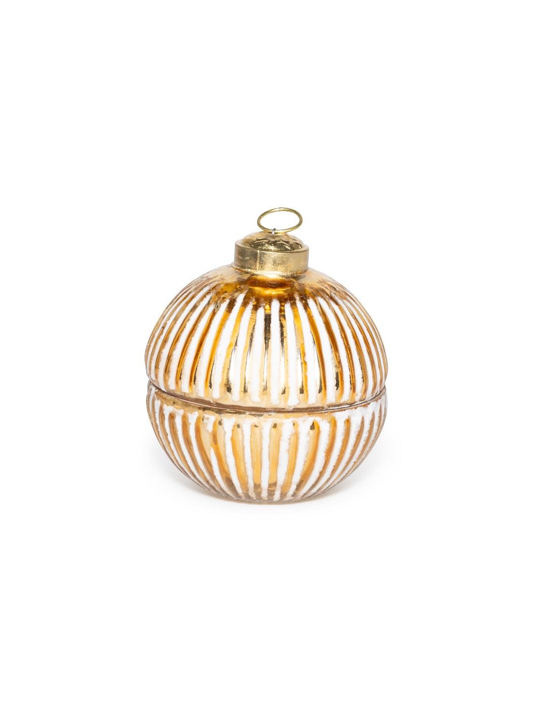 CANDELE E GIROCANDELE: vendita online Candela profumata palla di vetro oro 8x8,5cm, decorazione natalizia elegante, profumo d...
