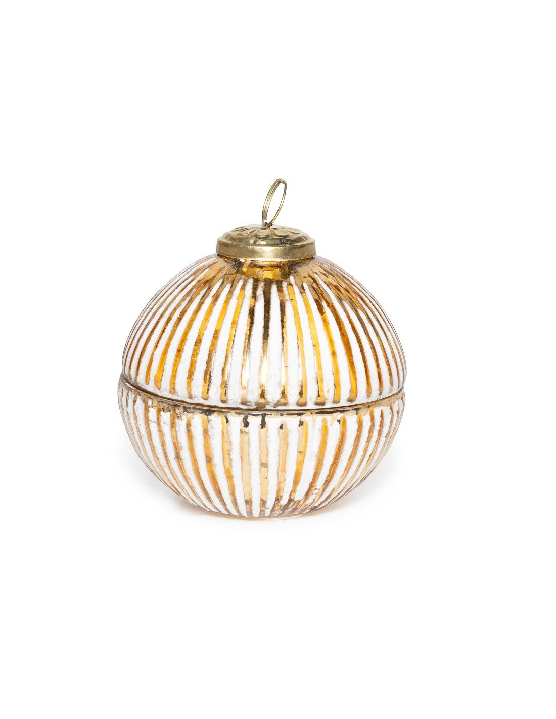 CANDELE E GIROCANDELE: vendita online Candela profumata palla di vetro oro 10x10,5cm, decorazione natalizia elegante, profumo...