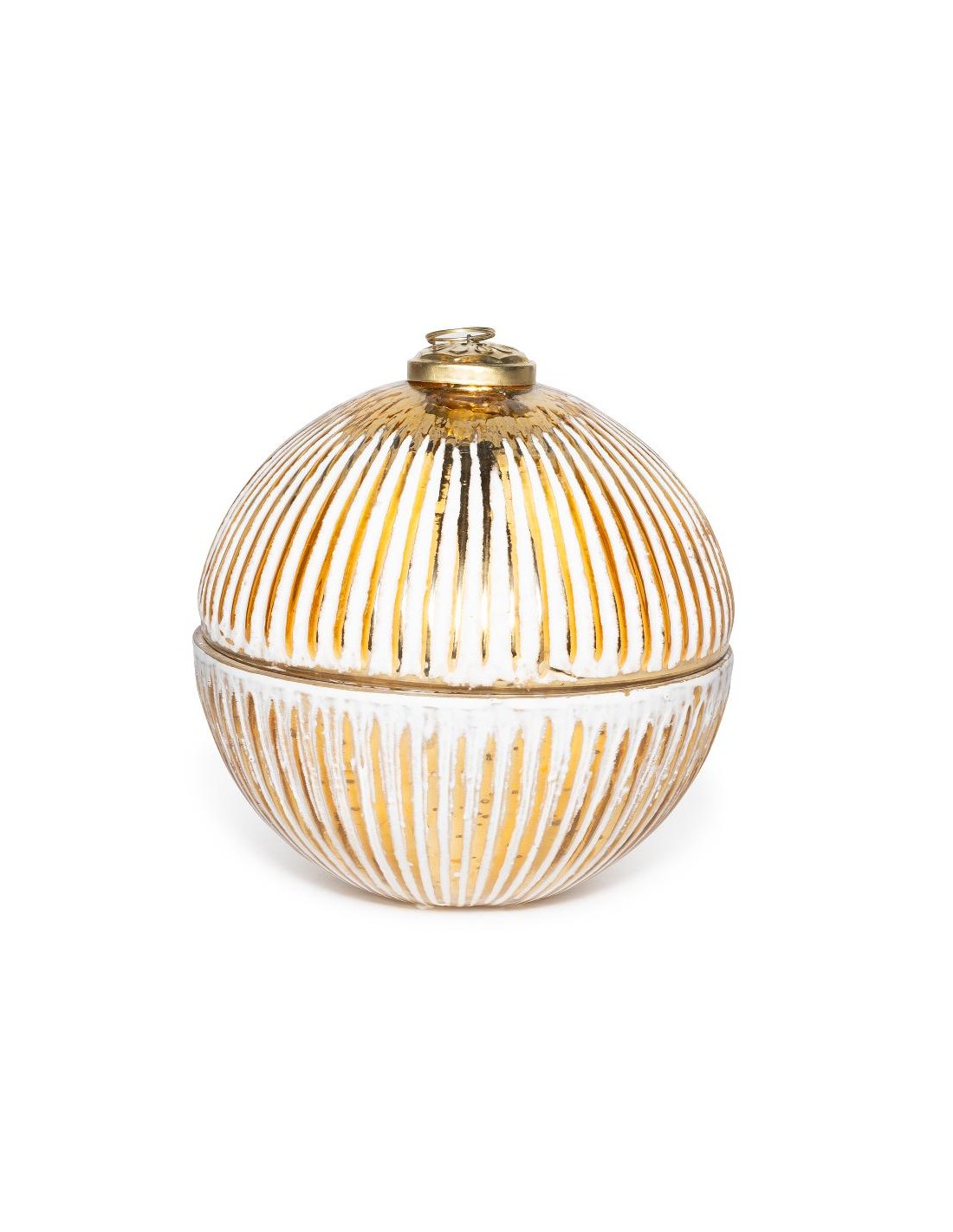 CANDELE E GIROCANDELE: vendita online Candela profumata palla di vetro oro 13x13,5cm, decorazione natalizia elegante, centrot...