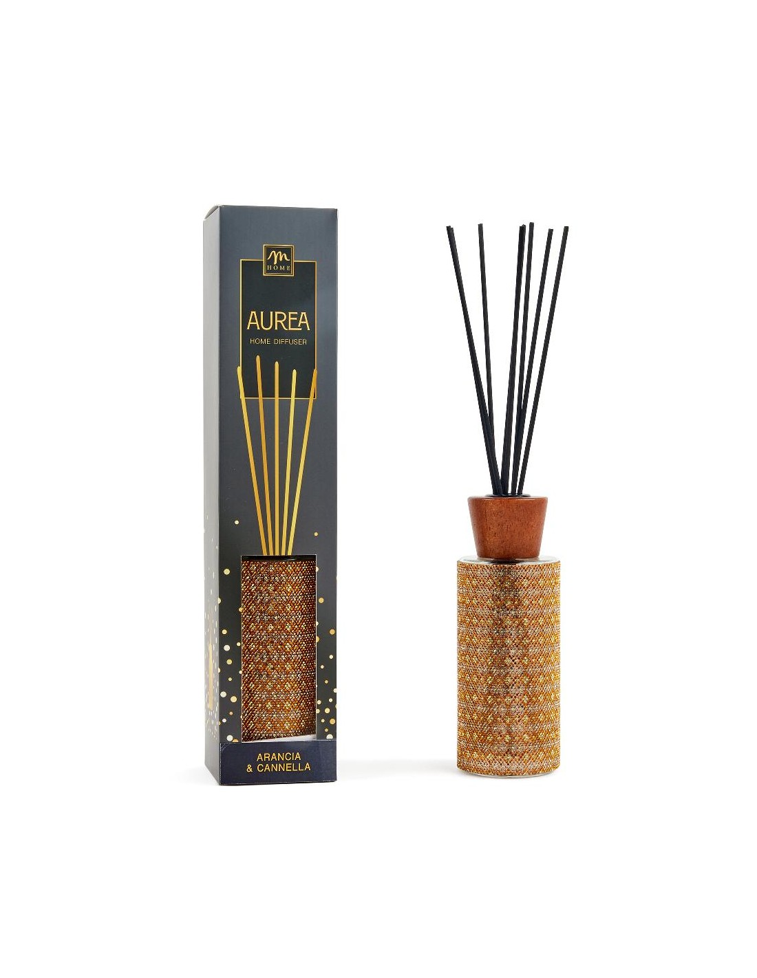 OGGETTISTICA NATALE: vendita online Diffusore strass di Natale 200ml vetro profumo arancia cannella, fragranza natalizia eleg...