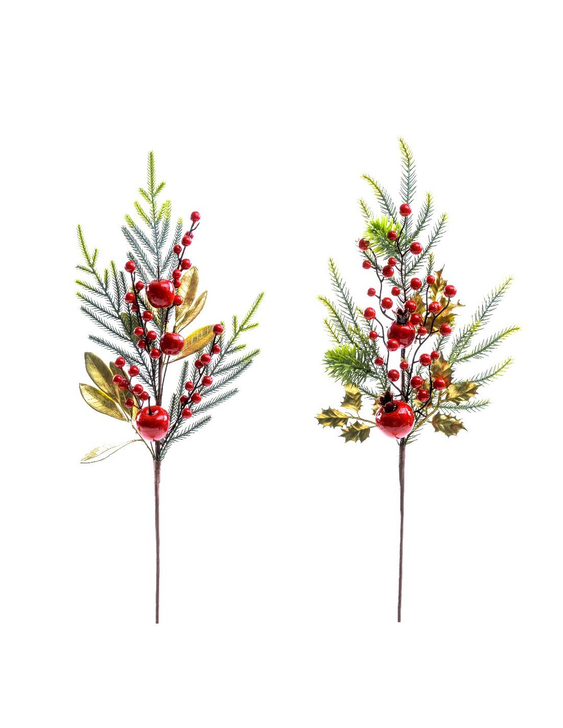 FIORI: vendita online Tralcio natalizio 73cm con bacche rosse in plastica assortite, decorazione elegante per albero e ghirla...