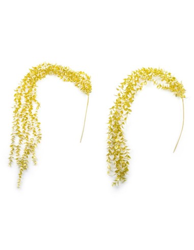 FIORI: vendita online Cadente Natalizio con foglie oro in plastica, decorazione elegante per albero, ghirlande e tavola in of...