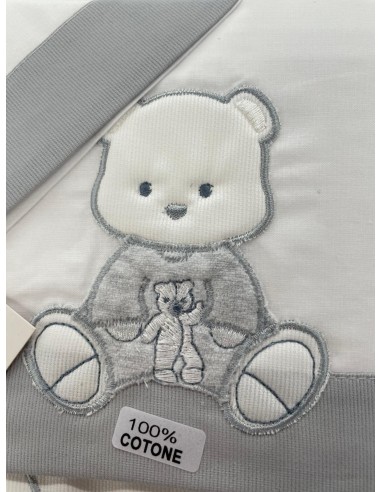 Completo piumone carrozzina Il Dono Grigio | 100% cotone Made in Italy | Shopincasa