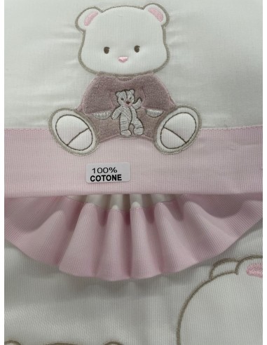Completo piumone carrozzina Il Dono Rosa | 100% cotone Made in Italy | Shopincasa