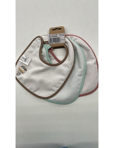 Tris bavaglini neonato Balloon Old Rose | 100% cotone Made in Italy | Shopincasa