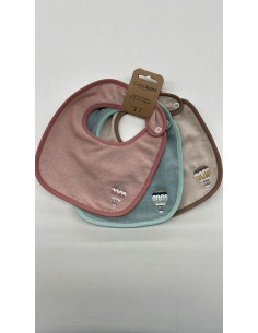 Tris bavaglini neonato Balloon Old Rose | 100% cotone Made in Italy | Shopincasa