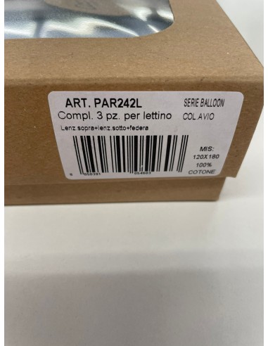 Completo 3 pezzi cotone lettino Balloon Avio | 100% cotone Made in Italy | Shopincasa