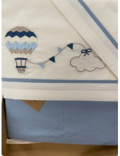 Completo 3 pezzi cotone lettino Balloon Avio | 100% cotone Made in Italy | Shopincasa