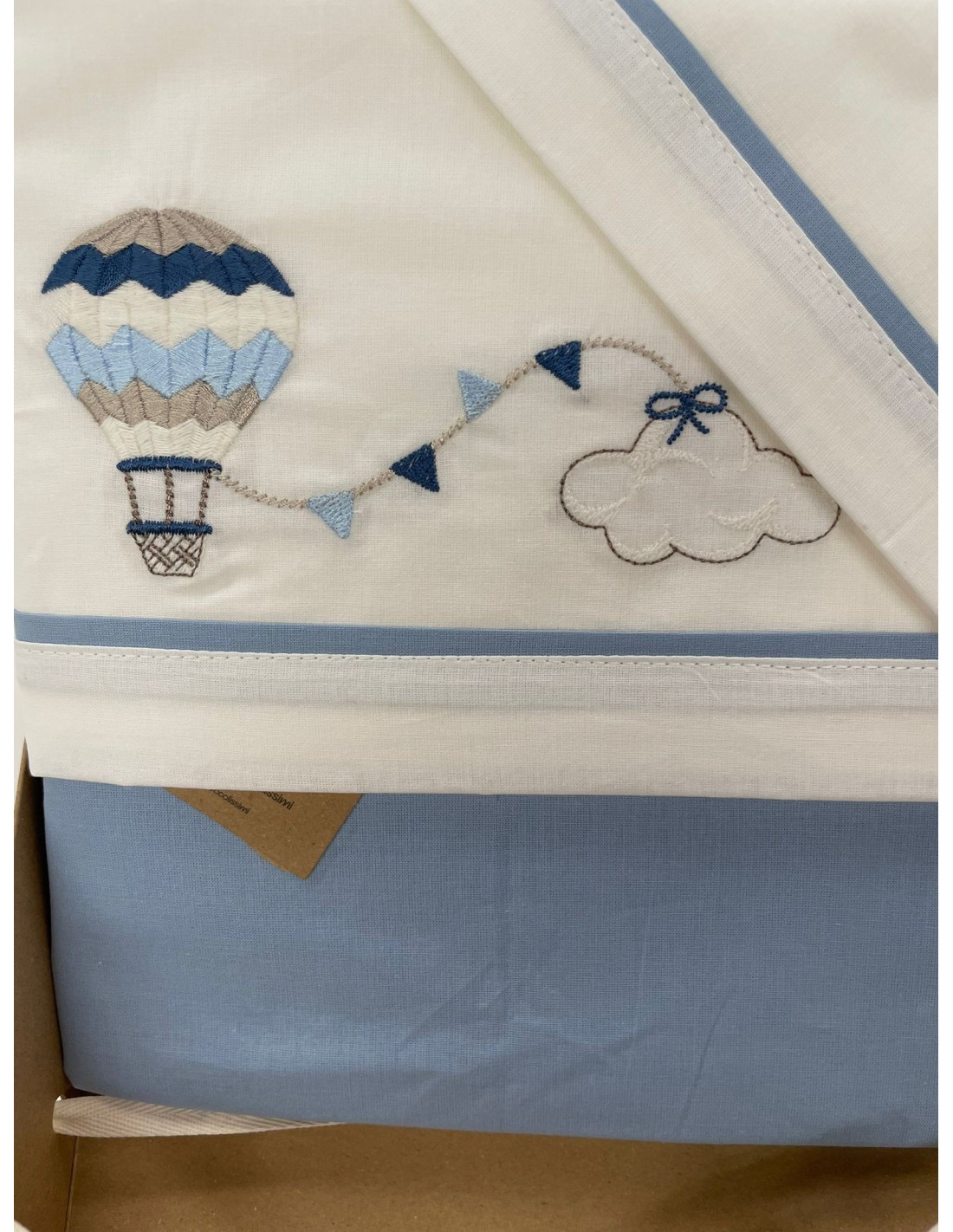 Completo 3 pezzi cotone lettino Balloon Avio | 100% cotone Made in Italy | Shopincasa