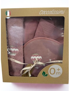 Kit regalo Balloon Old Rose | 100% cotone Made in Italy | Shopincasa