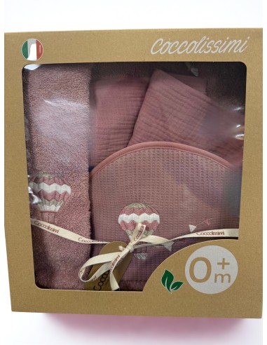 Kit regalo Balloon Old Rose | 100% cotone Made in Italy | Shopincasa
