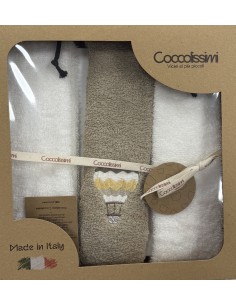 Tris asciugamani Balloon Moka | 100% cotone Made in Italy | Shopincasa