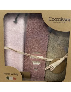 Tris asciugamani Balloon Old Rose | 100% cotone Made in Italy | Shopincasa