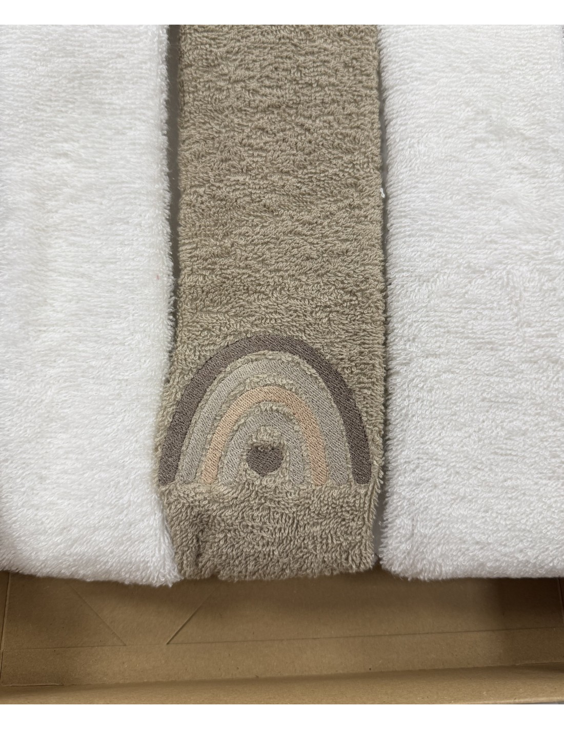 Tris asciugamani Rainbow Moka | 100% cotone Made in Italy | Shopincasa