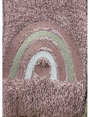 Tris asciugamani Rainbow Old Rose | 100% cotone Made in Italy | Shopincasa