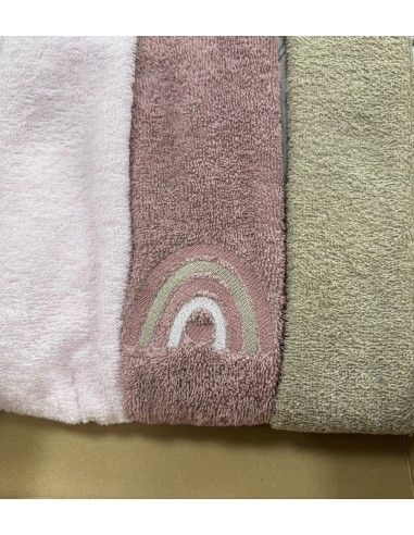 Tris asciugamani Rainbow Old Rose | 100% cotone Made in Italy | Shopincasa