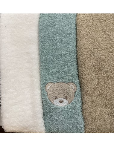 Tris asciugamani Teddy Agave | 100% cotone Made in Italy | Shopincasa