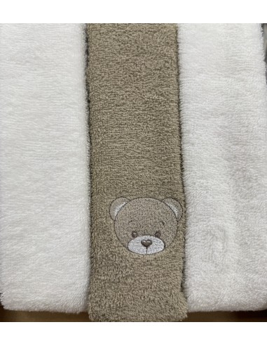 Tris asciugamani Teddy Moka | 100% cotone Made in Italy | Shopincasa