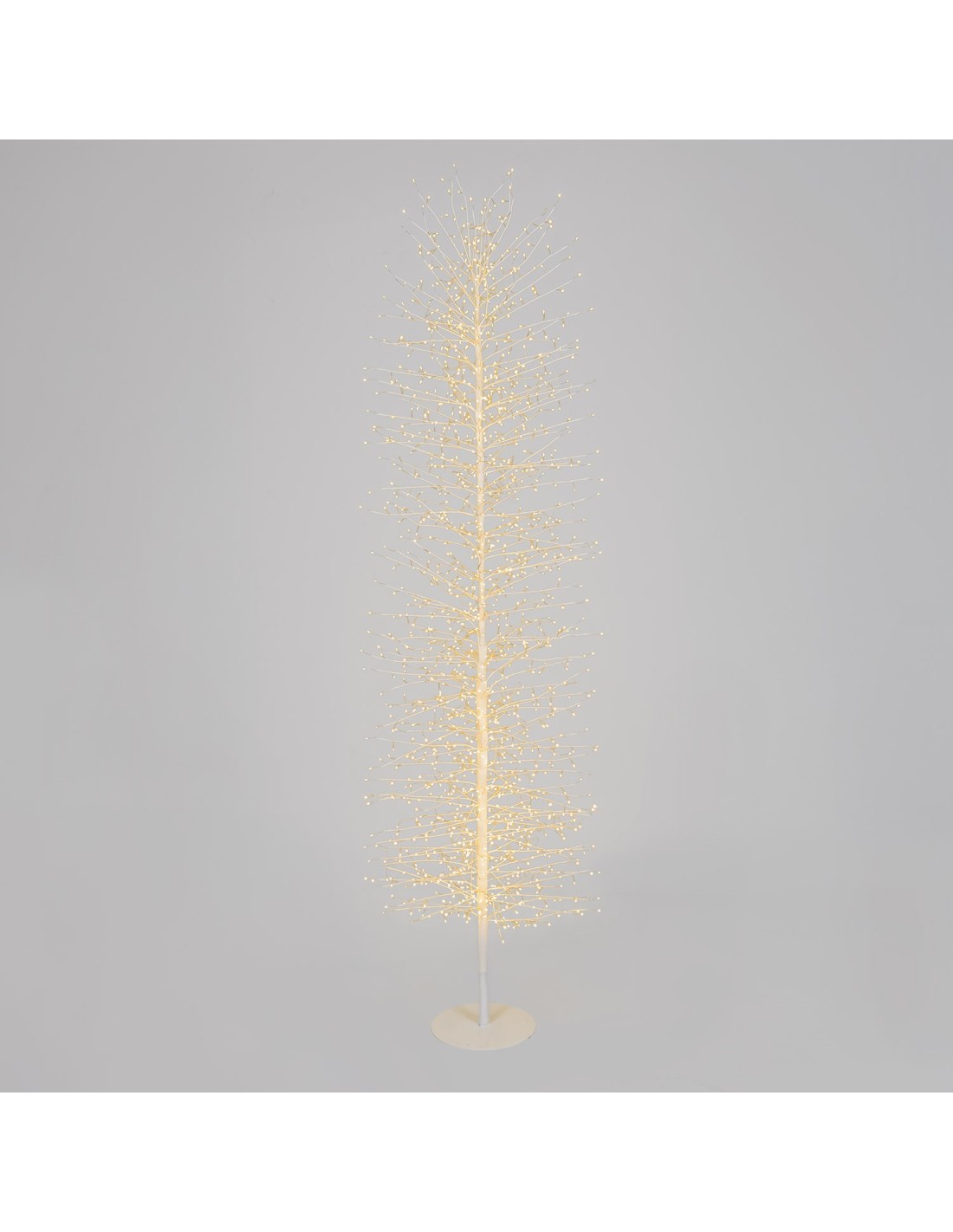 LUCI DI NATALE: vendita online Albero Tiglio Slim Bianco H170cm con 1416 MicroLED FlashLED Diamond, Rami Modellabili in offerta