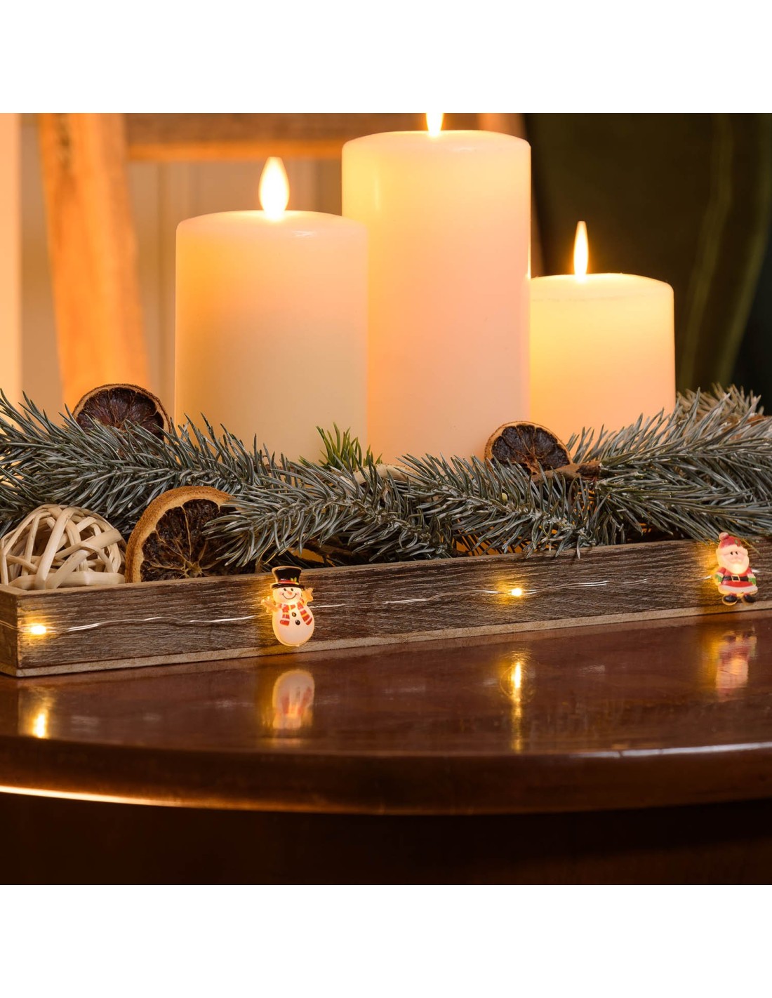 LUCI DI NATALE: vendita online Catena Decorata D2 1m con 10 MicroLED Bianco Caldo Mix4 PDQ, Luci Natalizie Decorative a Batte...