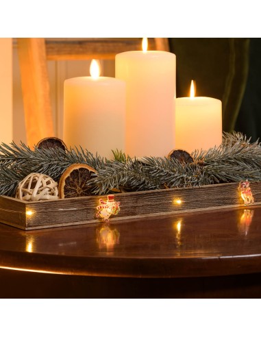 LUCI DI NATALE: vendita online Catena Decorata D2 1m con 10 MicroLED Bianco Caldo Mix4 PDQ, Luci Natalizie Decorative a Batte...