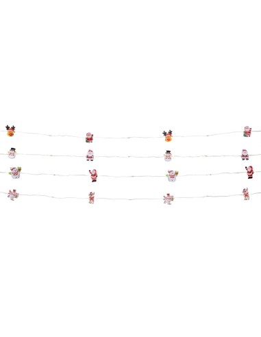 LUCI DI NATALE: vendita online Catena Decorata D2 1m con 10 MicroLED Bianco Caldo Mix4 PDQ, Luci Natalizie Decorative a Batte...