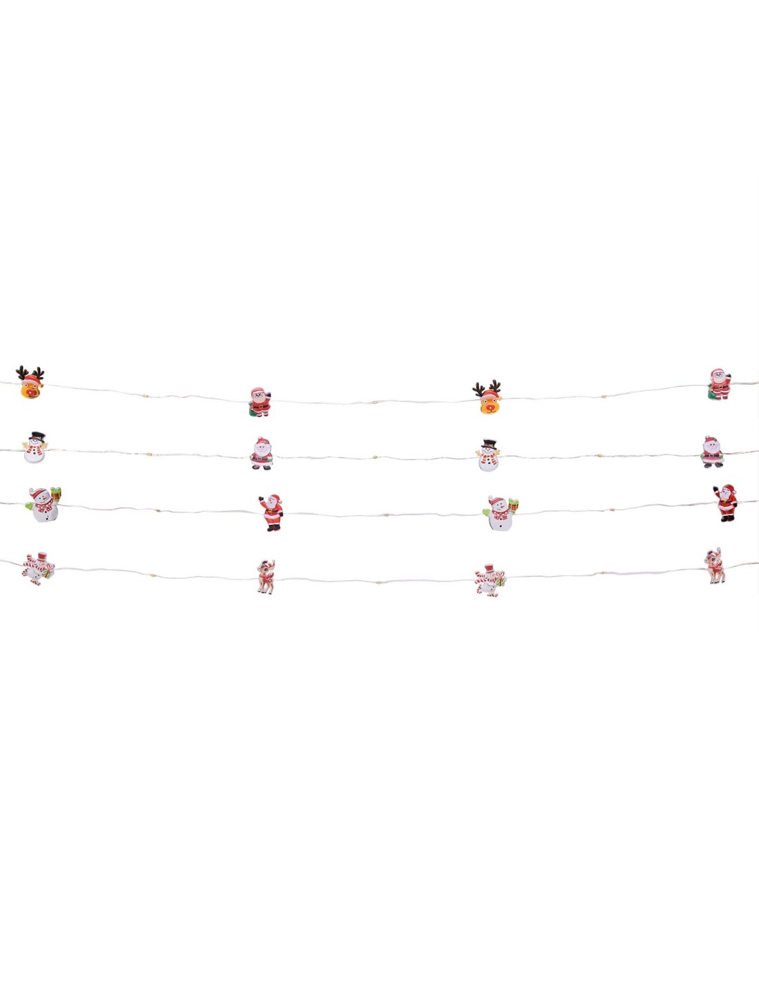 LUCI DI NATALE: vendita online Catena Decorata D2 1m con 10 MicroLED Bianco Caldo Mix4 PDQ, Luci Natalizie Decorative a Batte...