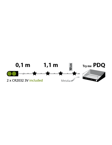 LUCI DI NATALE: vendita online Catena Stelle 1,2m con 12 MicroLED Bianco Caldo CR2032 PDQ, Luci Decorative Natalizie in offerta