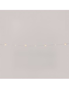 LUCI DI NATALE: vendita online Catena Stelle 1,2m con 12 MicroLED Bianco Caldo CR2032 PDQ, Luci Decorative Natalizie in offerta
