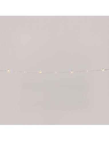 LUCI DI NATALE: vendita online Catena Stelle 1,2m con 12 MicroLED Bianco Caldo CR2032 PDQ, Luci Decorative Natalizie in offerta