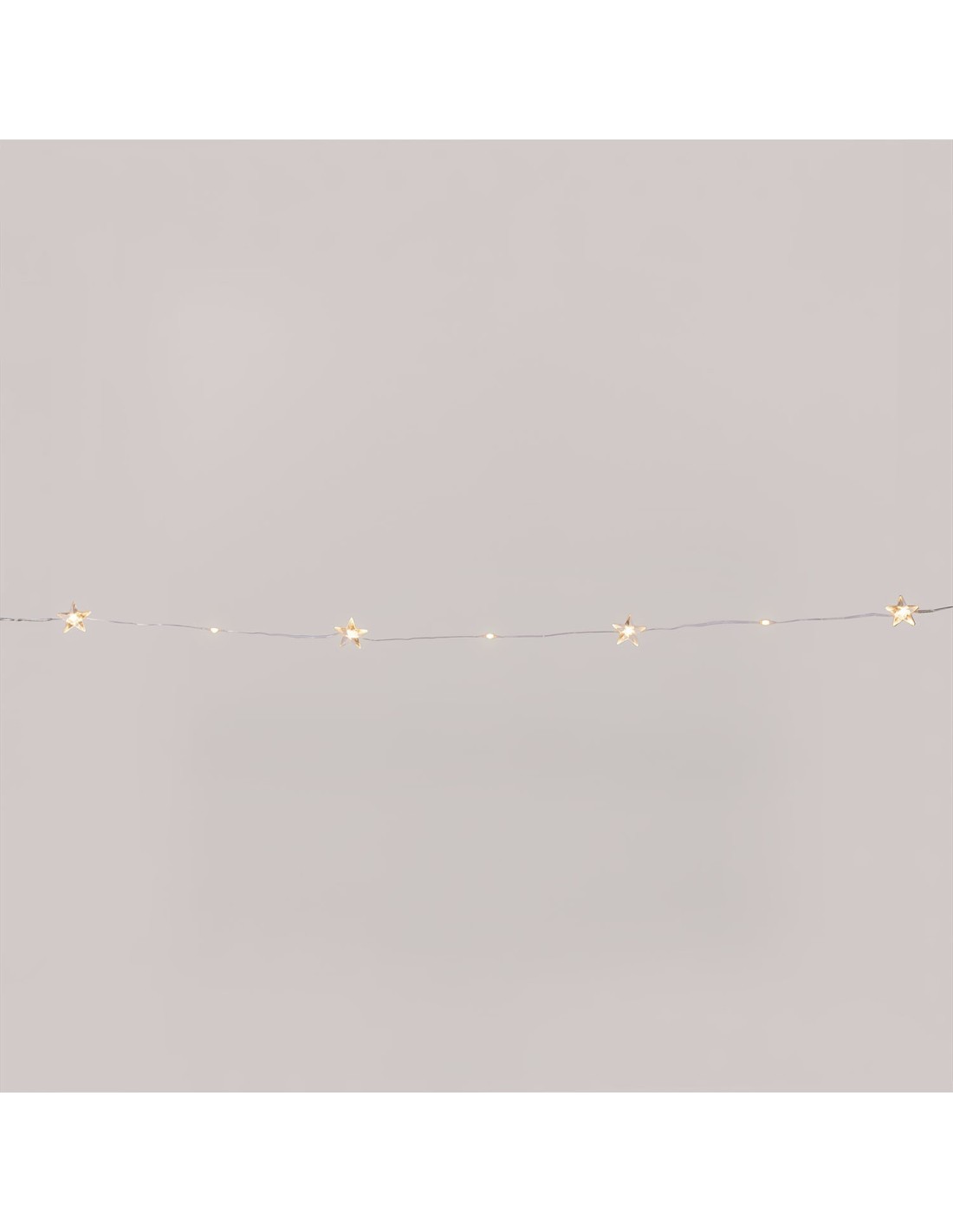 LUCI DI NATALE: vendita online Catena Stelle 1,2m con 12 MicroLED Bianco Caldo CR2032 PDQ, Luci Decorative Natalizie in offerta