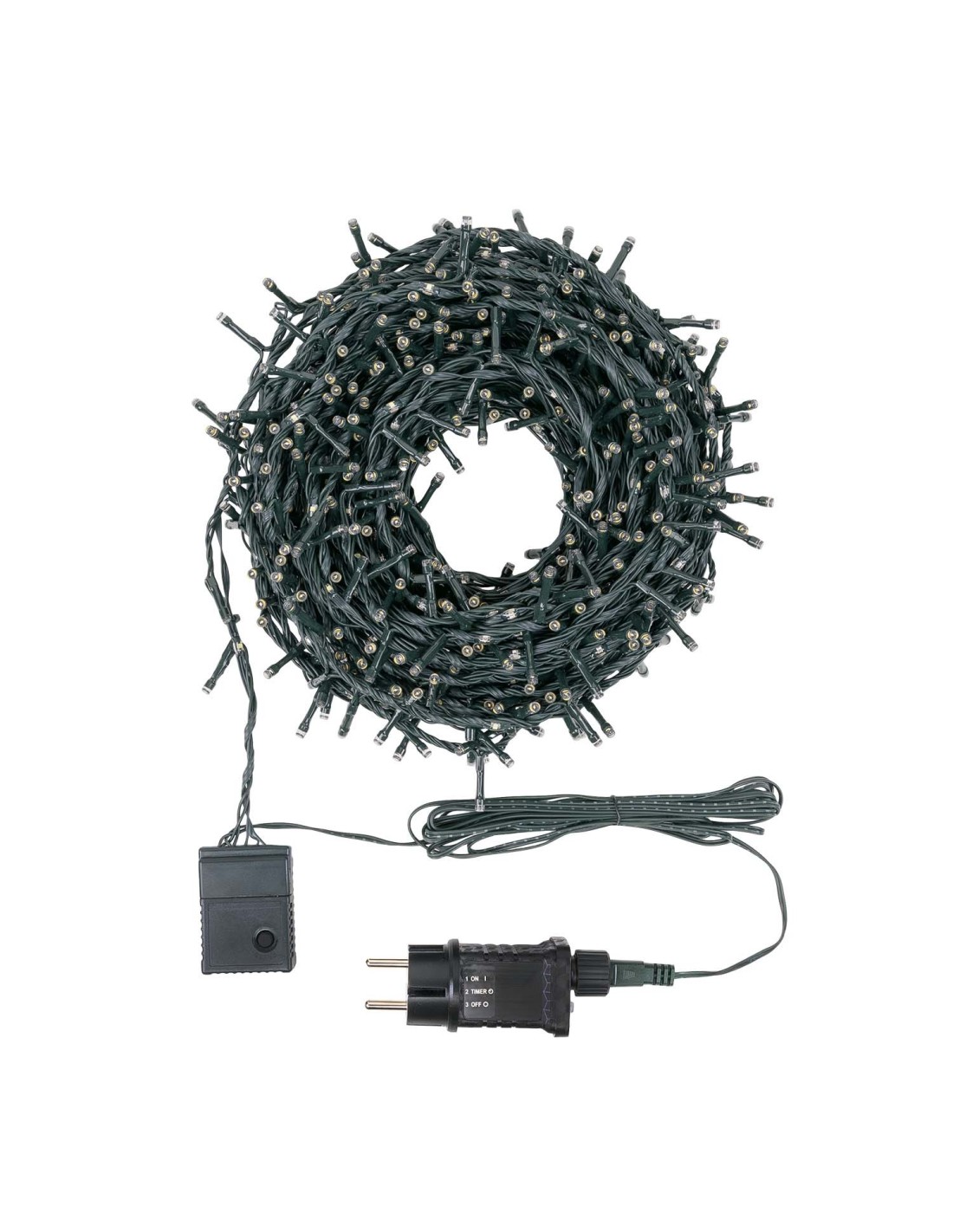 LUCI DI NATALE: vendita online Catena MiniCluster Ø6cm 30m StarFall Light 1660 LED Bianco Caldo, Luci Natalizie Steady+Chasin...