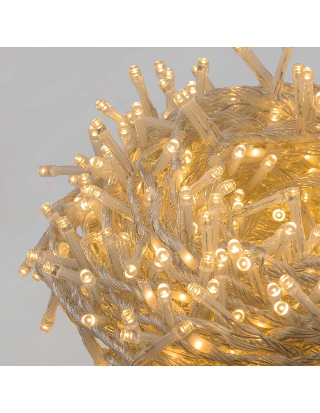 LUCI DI NATALE: vendita online Catena MiniCluster Ø6cm 30m StarFall Light 1660 LED Bianco Caldo Cavo Trasparente in offerta