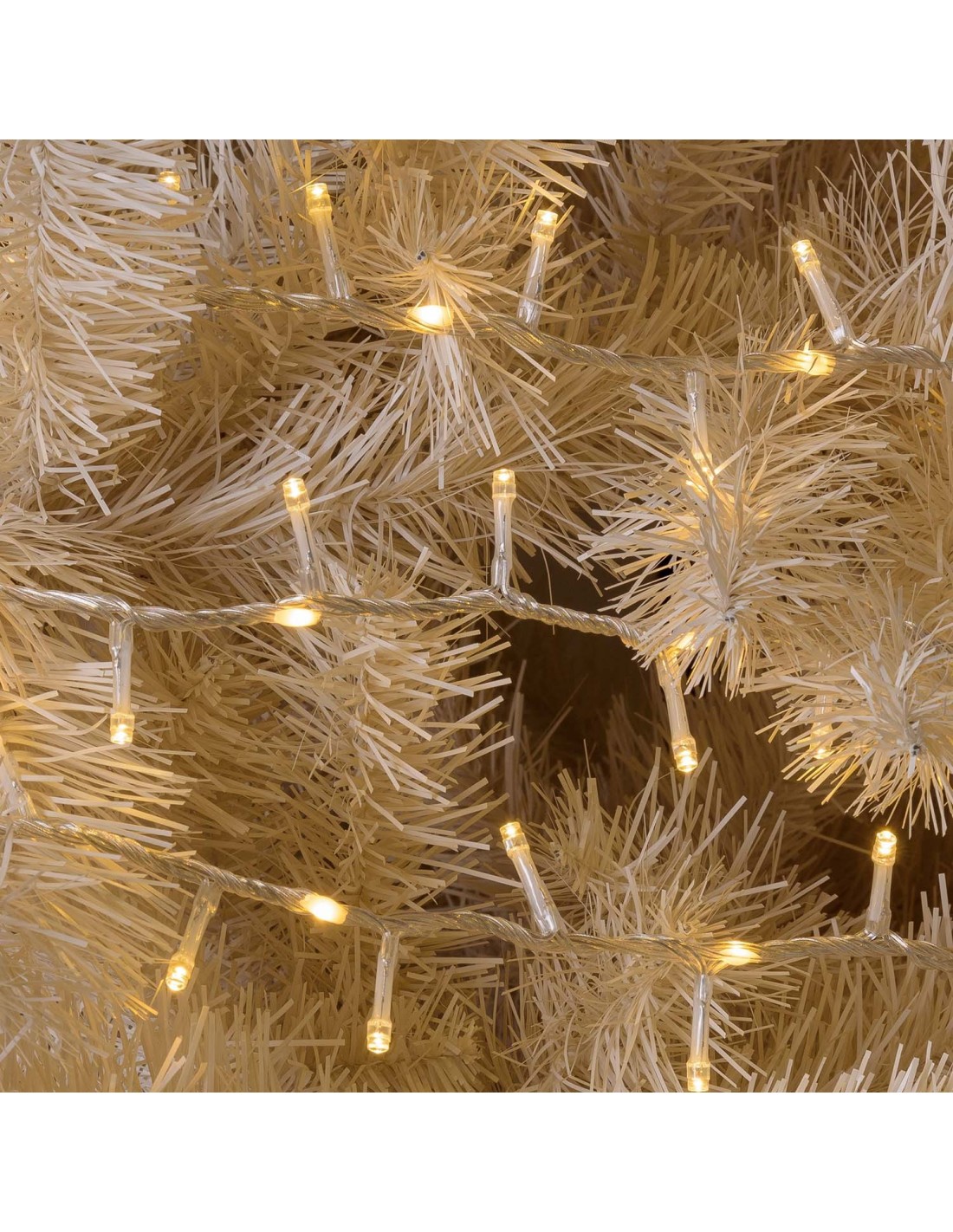 LUCI DI NATALE: vendita online Catena MiniCluster Ø6cm 30m StarFall Light 1660 LED Bianco Caldo Cavo Trasparente in offerta
