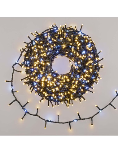 LUCI DI NATALE: vendita online Catena MiniCluster Ø6cm 30m StarFall Light 1660 LED Bianco Caldo e Bianco in offerta