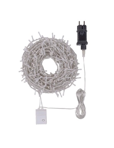 LUCI DI NATALE: vendita online Catena MiniCluster Ø6cm 30m StarFall Light 1660 LED Bianco Caldo e Bianco, Cavo Trasparente in...