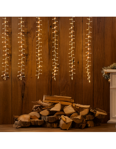 LUCI DI NATALE: vendita online Tenda StarFall Light 460xH80cm 1152 LED Bianco Caldo con Cavo Trasparente in offerta