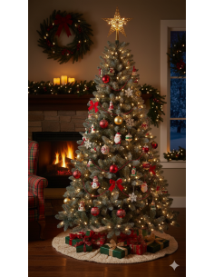 ALBERI E BASI DI NATALE: vendita online Albero di natale "Colosseo" 210cm e un diametro di 114cm con 350LED Bianco Caldo in o... 2