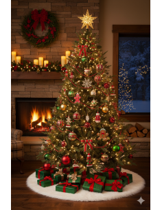 ALBERI E BASI DI NATALE: vendita online Albero di Natale Yellowstone H210cm diam 160 con 1000 LED bianco caldo, abete artific... 2